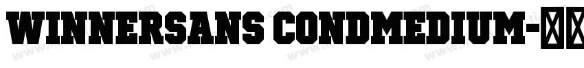 WinnerSans CondMedium字体转换